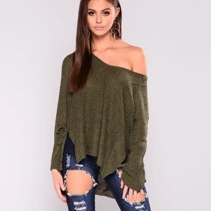 Fashion Nova - sweater - olive - s/m